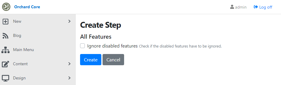 The Ignore disabled features checkbox in the All Features deployment step