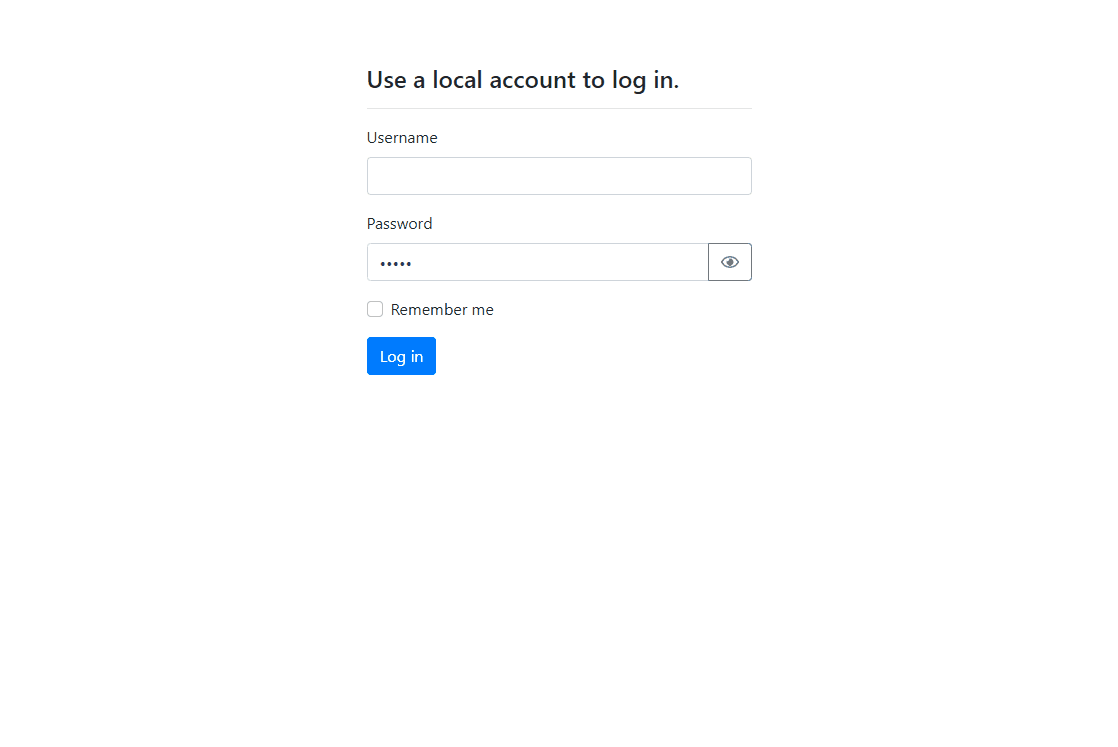 Toggles password visibility on the login form
