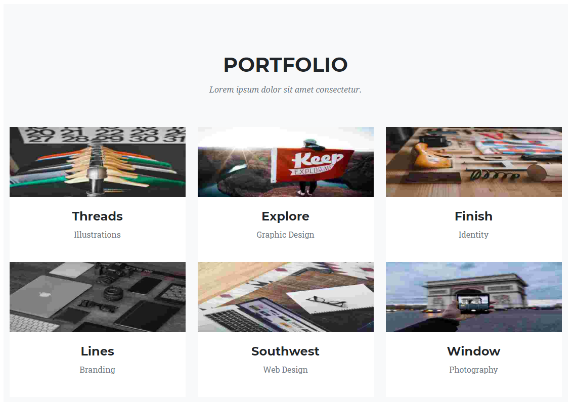 The manipulated images in the Portfolio section