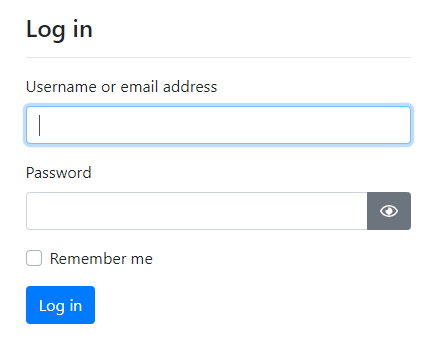 The new login screen with the email option