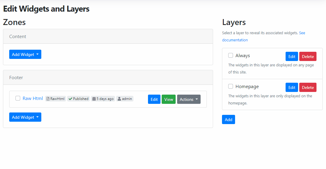 Adding layer rules