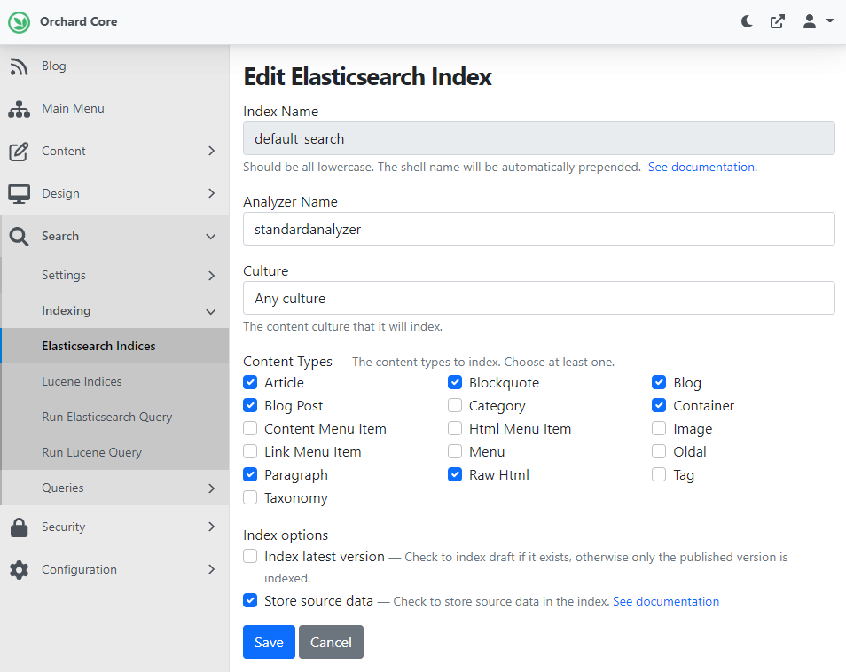 Editing an Elasticsearch Index