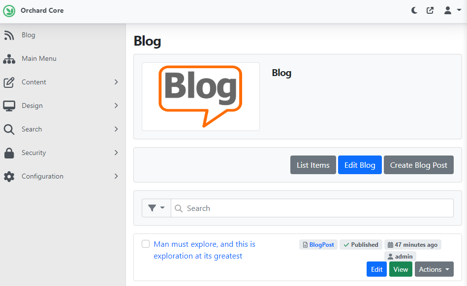 Displaying the logo of the blog in the header