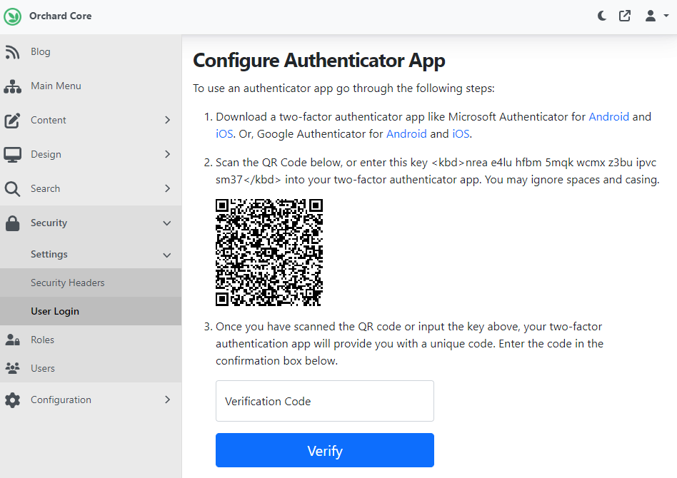 Configure Authenticator App