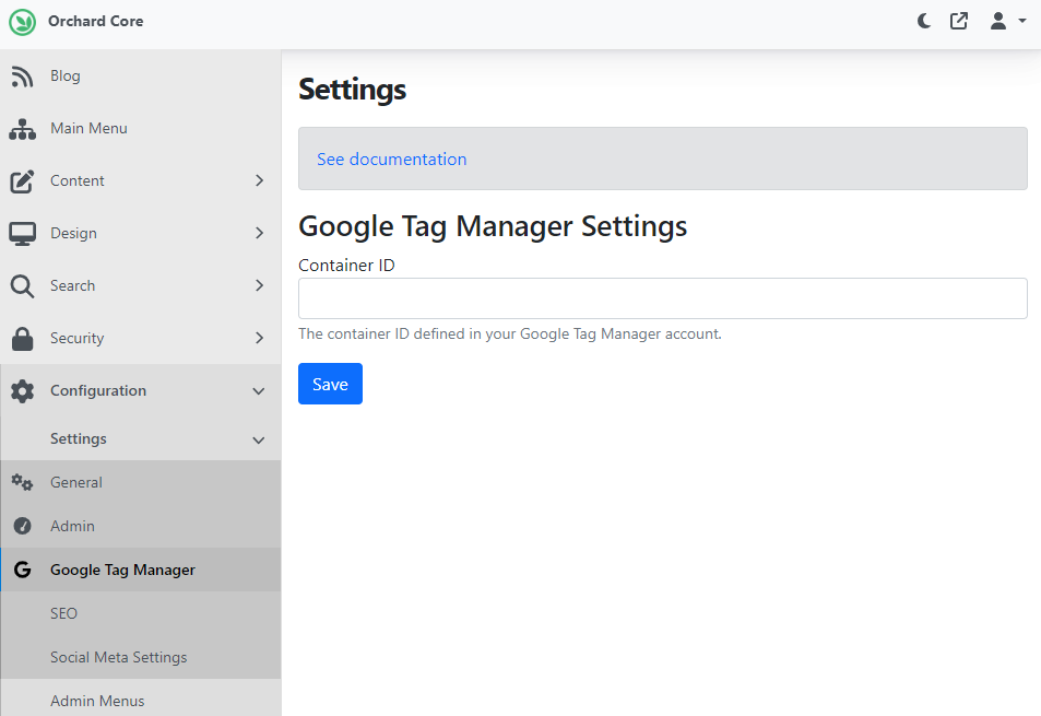 Google Tag Manager Settings