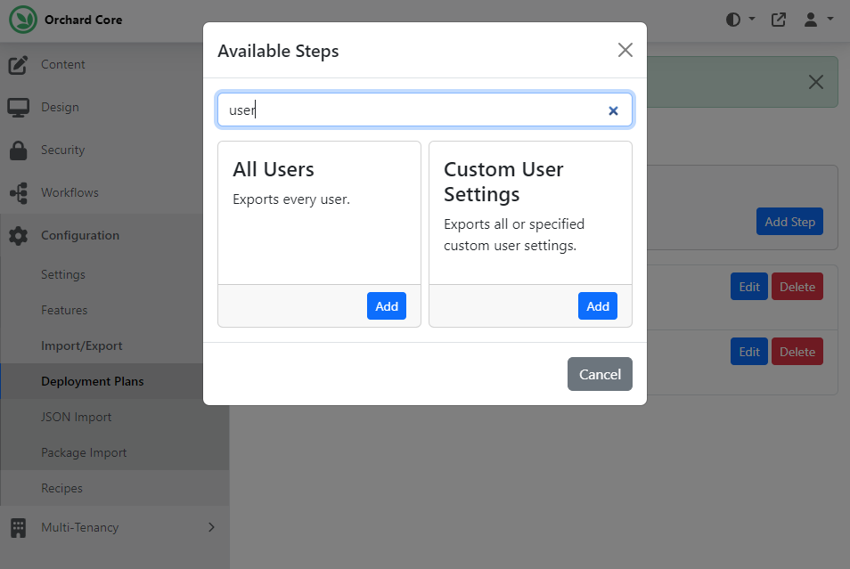 All Users and Custom User Settings deployment steps